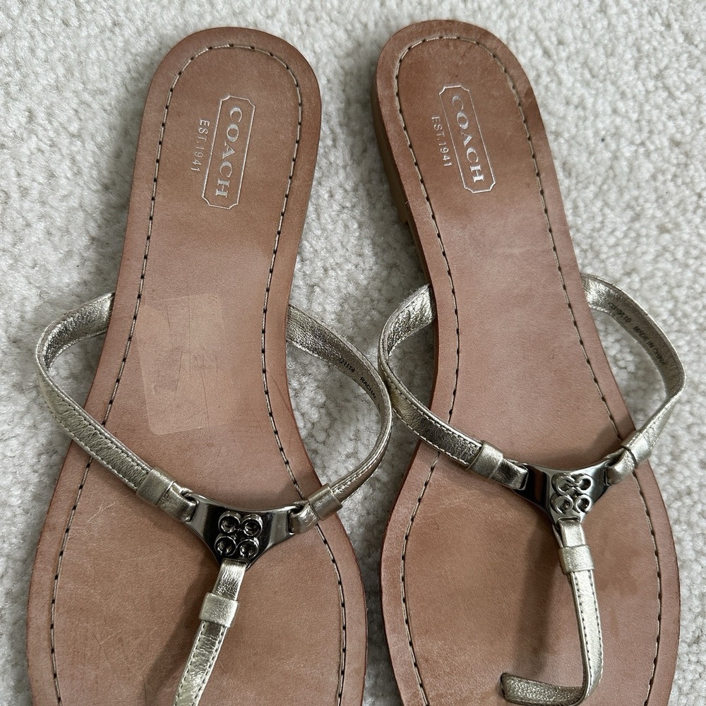 Coach Rachal Thong Tong Sandals Flip Flops Shoes Size 9 B - Picture 5 of 16